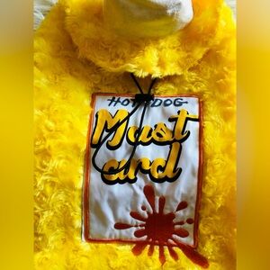 PMP™️ Furry Yellow Mustard Dog Costume Jacket and Hat L *for small breeds 🌭🐾